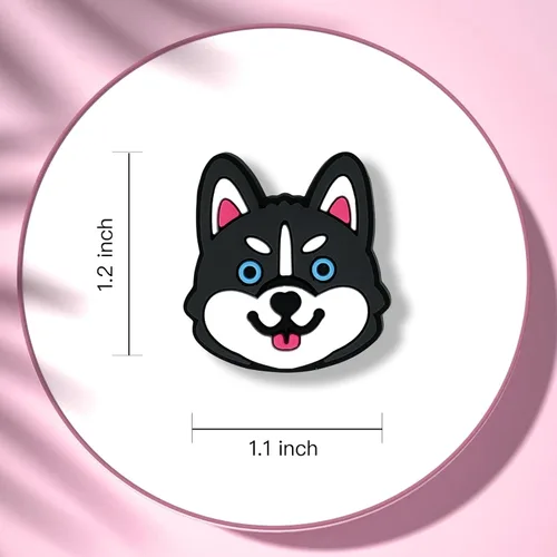 Vista 4 de Fohiahfce Dijes para zapatos de gato y perro que se adaptan a sandalias de zueco, decoración de zapatos, accesorios de animales negros para niños