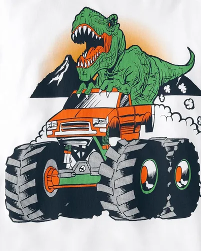 Vista 2 de The Children's Place Camisetas gráficas de manga larga Dino para niños