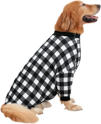 Vista 17 de HDE Pijama de una pieza para perro, ligero, para perros M-3XL, estrellas fantasmales, talla S