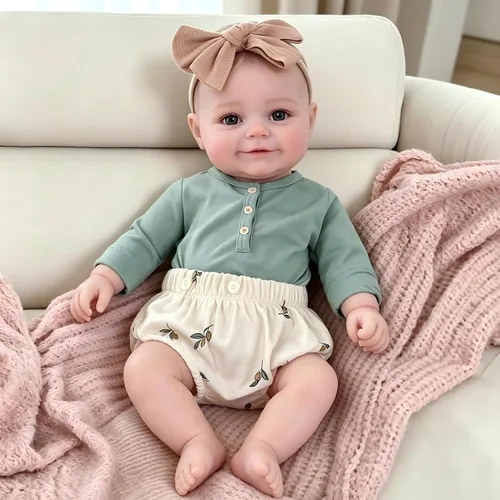 Vista 10 de Pinky Reborn Muñecas de bebé renacidas realistas Muñecas de bebé recién nacidas de 50.8 cm estilo niña recién nacida aspecto real lindo suave muñeca