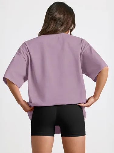 Vista 4 de Trendy Queen - Camisetas de entrenamiento de moda para mujer, camisetas atléticas de manga corta para verano y primavera, disponibles en tallas