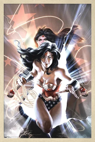 Vista 7 de Trends International DC Comics - Póster de pared de la Mujer Maravilla, 14.725 x 22.375 pulgadas, versión enmarcada de madera de granero