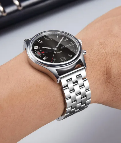 Vista 5 de BINLUN Correa de reloj de acero inoxidable de repuesto de metal para hombres y mujeres, 0.709 in0.748 in0.787 in0.827 in0.866 in0.945 in con extremo