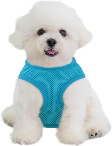 Vista 16 de MoNiBloom Arnés para perro de tamaño pequeño, chaleco acolchado suave para cachorros para caminar, correr, entrenar - negro, XS