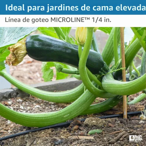 Vista 7 de DIG ML-056, 50', ¼" Microline™ Dripline - Espaciado de emisores mejorado de 6 pulgadas, resistente a los rayos UV, perfecto para diversos diseños