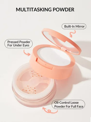 Vista 2 de SHEGLAM Polvo Facial Insta-Ready Polvo Suelto para Ajuste Bajo los Ojos - Bisque