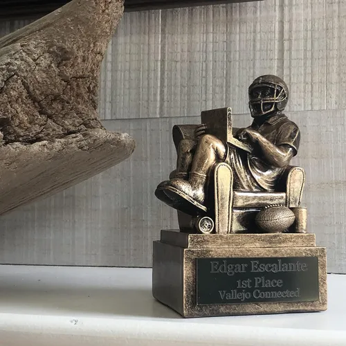 Vista 4 de Fantasy Football Trophy - Sillón quarterback Champion o perdedor trofeo de inodoro - Placa grabada gratis bajo petición