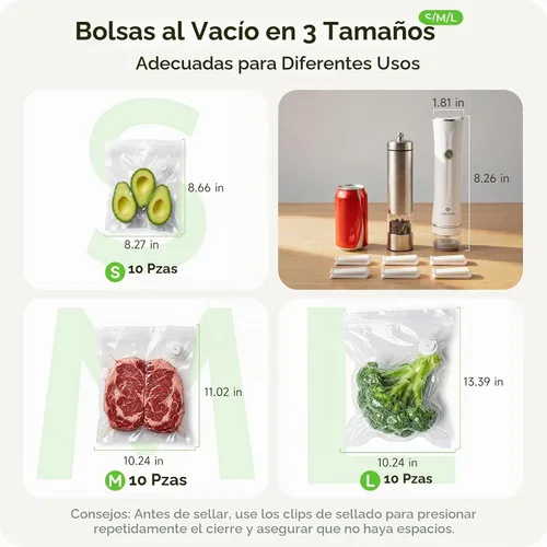 Vista 6 de Sellador al vacío para alimentos: 30 bolsas selladoras al vacío