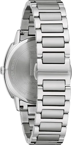 Vista 3 de Bulova Reloj de cuarzo Frank Lloyd Wright Hollyhock House para hombre Tono plateado y verde