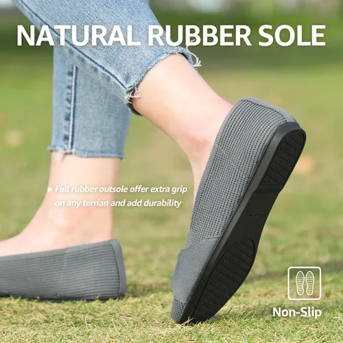 Vista 5 de Zapatos planos cómodos y lavables para mujer, estilo bailarina, casuales