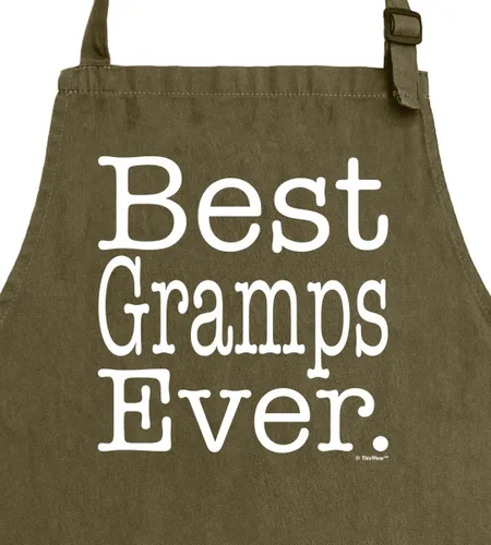 Vista 2 de Best Grandpa Papa Gramps Pop-Pop o Poppy Ever - Delantal ajustable con pechera de dos bolsillos