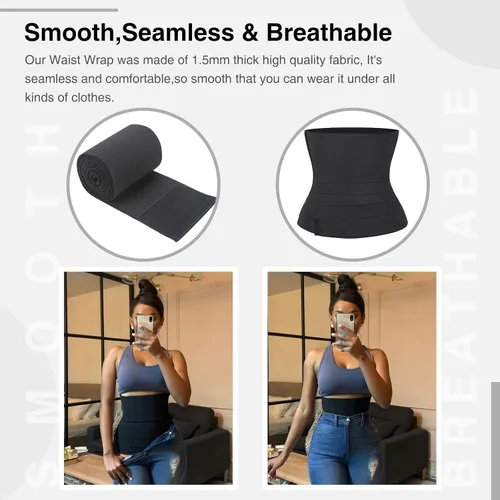 Vista 6 de FeelinGirl Waist Trainer Wrap for Women Tummy Control Waist Shaper with Loop