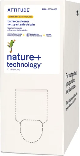 Vista 9 de ATTITUDE Spray limpiador de baño, verificado por EWG, a base de plantas y vegano, seguro para superficies de baño, azulejos, bañeras, paredes