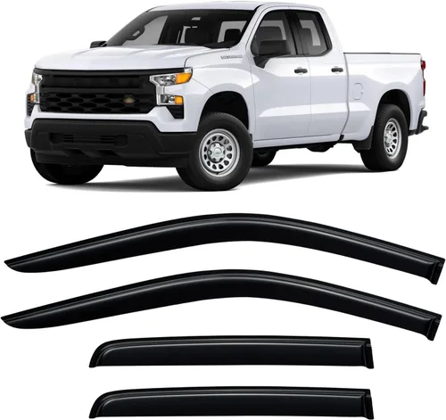 Vista 9 de Viseras de Lluvia para Ventanas para Chevy Silverado/GMC Sierra 1999-2006 1500/2500/3500/2500HD, Viseras de Ventilación para Ventanas Sombras