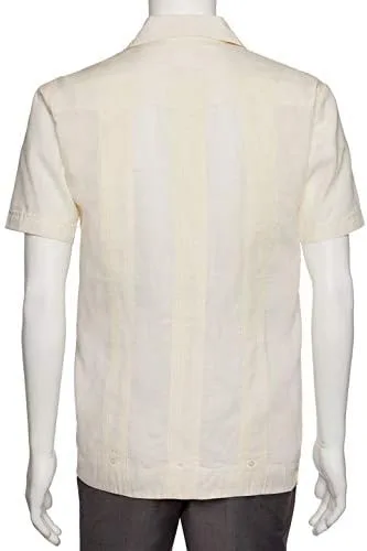 Vista 3 de Gentlemens Collection Camisa Guayabera para hombre bordada