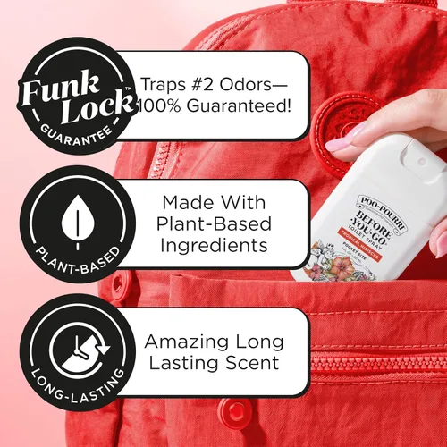 Vista 2 de Poo-Pourri Before-You-Go - Aerosol para inodoro de bolsillo, artículos esenciales de viaje, 1 onza líquida, paquete de 3 variedades de primavera