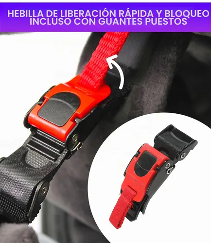 Vista 5 de RACOONA Hebilla de Botón para Casco, Hebilla de Liberación Rápida para Correa de Casco de Motocicleta, Accesorios para Automóvil Clip de Velocidad