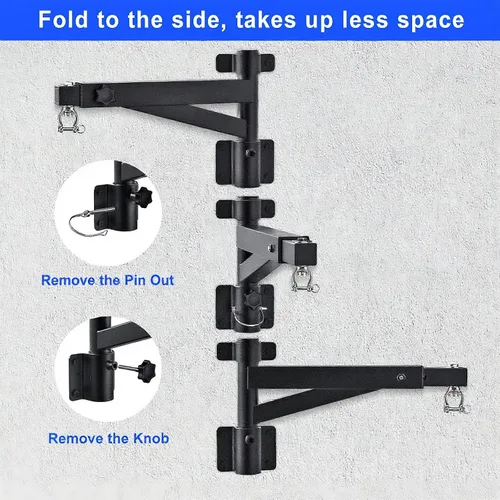 Vista 3 de Kipika Soporte de pared para bolsa pesada, soporte de bolsa de boxeo resistente para entrenamiento en interiores, gimnasio en casa, soporte