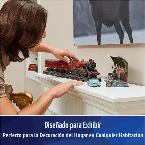 Vista 5 de 4D Build Harry Potter Hogwarts Express 3D Puzzle Model Kit para adultos