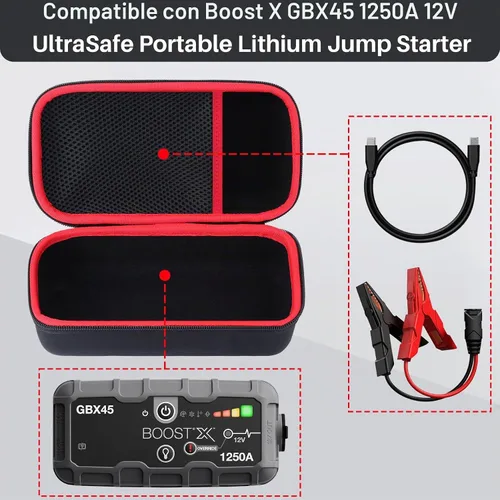 Vista 3 de Lebakort Estuche de almacenamiento compatible con Boost X GBX45 1250A 12V UltraSafe portátil de litio arrancador de batería de coche