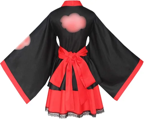Vista 2 de Akatsuki Uchiha - Vestido kimono de anime para cosplay Halloween disfraz de baile