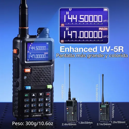Vista 5 de BAOFENG UV-5RM Plus Ham Radio, 10W Long Range Dual Band Two Way Radio