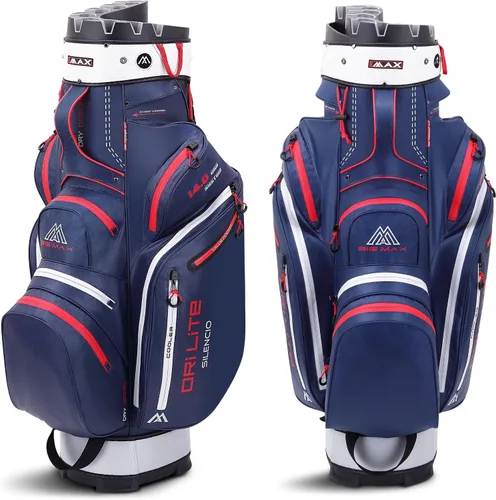Vista 8 de Big Max Dri Lite Silencio 2 - Bolsa impermeable para carrito de golf con protector de 14 vías para club de golf con parte superior, bolsillos