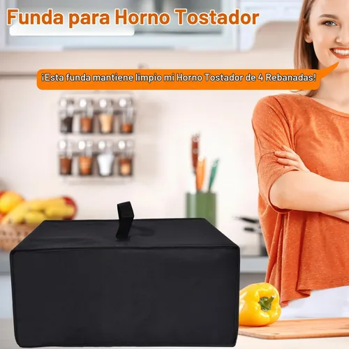 Vista 2 de Cubierta para horno tostador, resistente al agua, resistente al calor, a prueba de polvo, funda protectora para BLACK+DECKER 4 rebanadas Crisp 'N