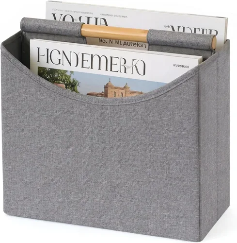 Vista 8 de Soporte plegable para revistas, archivador de revistas con asa, estante para revistas, almacenamiento de revistas de periódicos, carpeta de archivos