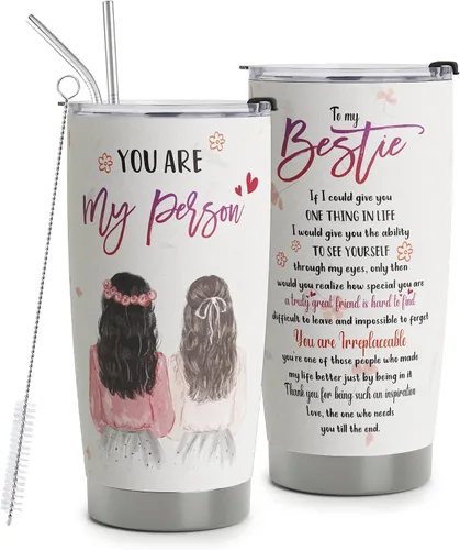 Vista 7 de Tazas de Mejor Amiga - Tazas de Viaje de 20oz para Mejores Amigas y Amigos - Regalos de Cumpleaños de Mejor Amiga