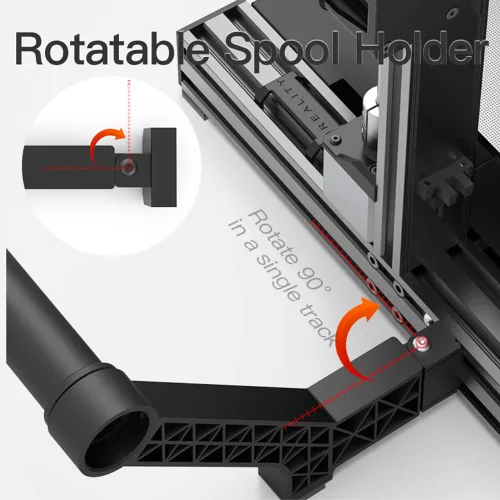 Vista 3 de Creality - Soporte de carrete de filamento giratorio para Ender 3, Ender 3 V2, Ender3 Pro, Ender 3 V2 Neo, Sidewinder X1, Ender 5 Pro/Plus, Vyper
