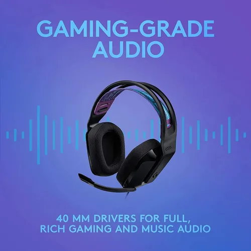 Vista 6 de Logitech G335 Wired Stereo Gaming Headset for PCPS Xbox Nintendo Switch - Black Renewed