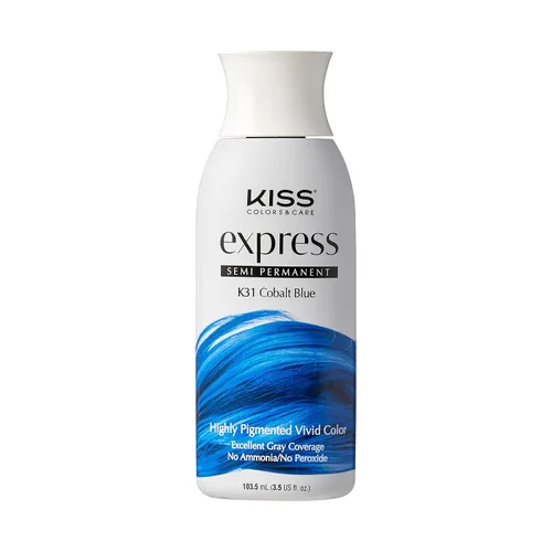 Vista 8 de Kiss Express Color de cabello semipermanente – Tinte vívido y altamente pigmentado para cabello vibrante, fórmula suave, cobertura de canas, pH