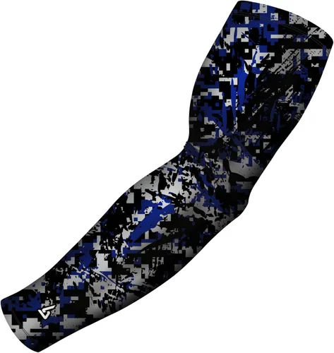 Vista 35 de B-Driven Sports Pro Fit - Manga de compresión para hombres, mujeres y jóvenes, baloncesto, béisbol, fútbol, diseños digitales individuales