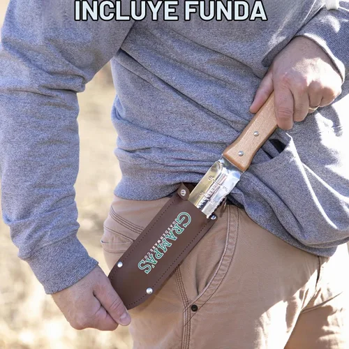 Vista 5 de Cuchillo de jardín Hori Hori Hori con funda para excavar y desherbar