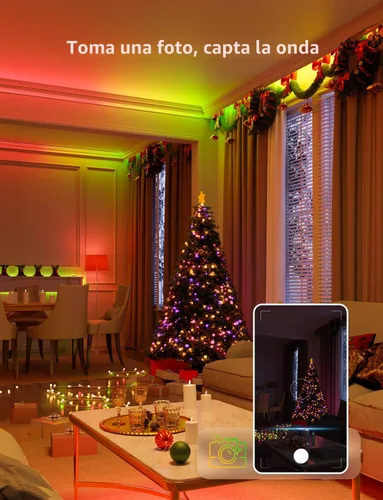 Vista 4 de Lepro S2 AI Smart LED tira enciende 16.4FT RGB+CCT WiFi Bluetooth para el sitio 2700K-5700K tunable white,AI lighting designer,Rainbow chasing