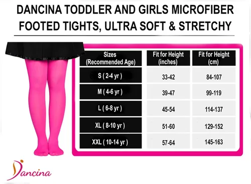 Vista 4 de Dancina Medias de microfibra para niños pequeños y niñas (varios colores sólidos)