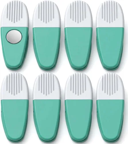 Vista 17 de Clips de plástico grueso con imán de neodimio - 3-1/4" de longitud - Durable versátil multiusos (transparente)