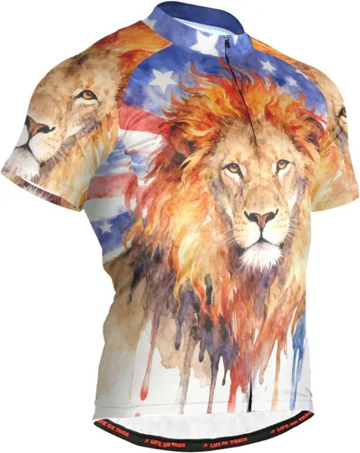 Vista 10 de Camiseta de ciclismo de manga corta para hombre Multi-Color 1