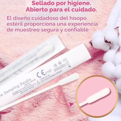 Vista 6 de Easy@Home Prueba de pH vaginal -10 tiras Kit de prueba de VB en casa para mujeres Prueba de infección por levaduras + equilibrio de pH