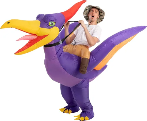 Vista 3 de Ride A dinosaurio trajes inflables - adulto talla única