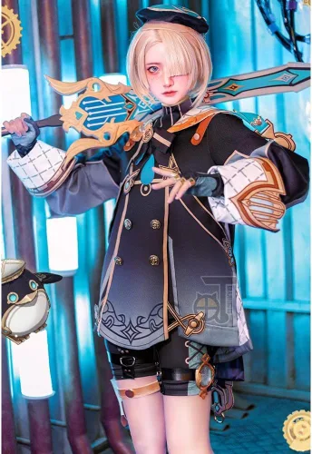 Vista 4 de Genshin Impact - Disfraz de Freminet de batalla de lujo para Halloween
