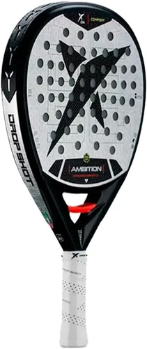 Vista 2 de Drop Shot Conqueror Comfort 1.0 - Raqueta de pádel de carbono 3K con núcleo suave EVA, forma de lágrima, equilibrio medio, reducción avanzada