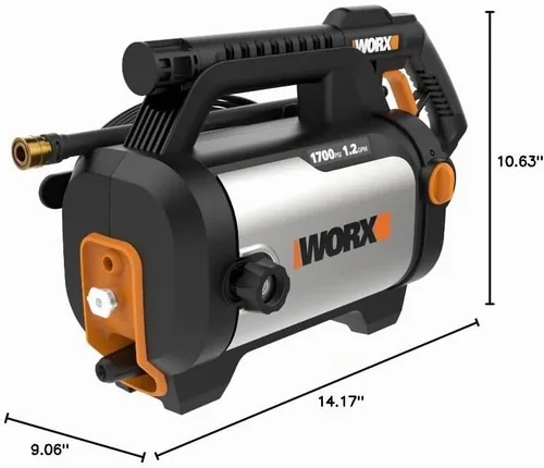 Vista 7 de Worx Lavadora a presión eléctrica de 13 amperios Max 1870 PSI Max 1.4 GPM WG602