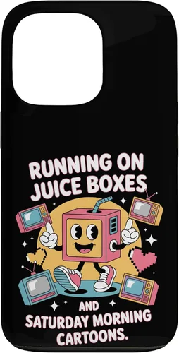 Vista 10 de Cajas de jugo y dibujos animados - Funda retro nostalgia para niños de los 90 para iPhone 16