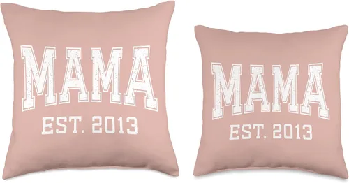 Vista 3 de Mama Est 2013 Custom Mom Personalized Mothers Day Customized Throw Pillow