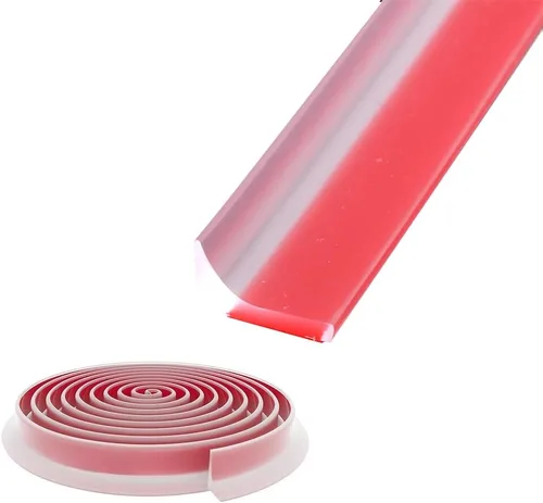 Vista 10 de Presa de agua para umbral de ducha, barrera impermeable de silicona autoadhesiva para baño y cocina, ducha, protección para separación seca y Negro