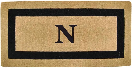 Vista 80 de Tapete de fibra de coco natural, para puerta de entrada, rectangular, resistente, para patio, atrapador de suciedad antideslizante, decoración