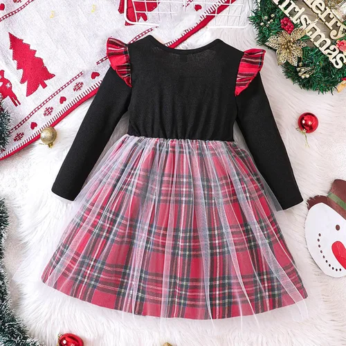 Vista 5 de Vestido de Navidad para niñas de 3 a 8 años