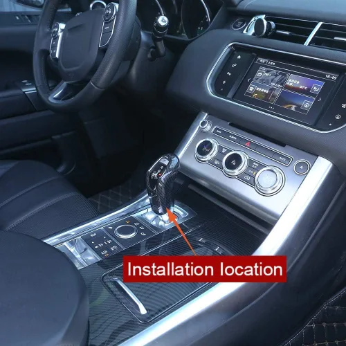 Vista 4 de YIWANG Fibra de carbono estilo ABS plástico cambio cabeza cubierta ajuste para Land Rover Range Rover deporte 2018 2019